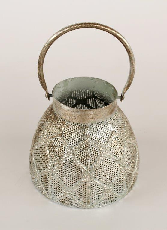 Silver Candle Holder With Handle